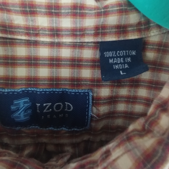 Izod Jeans Men's Large Long Sleeve Casual Shirt - Picture 2 of 4
